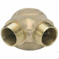 Dixon 2-Way 90Deg Outlet, 4 x 2-1/2 in, Male NST, Brass, Domestic 90FRC4025